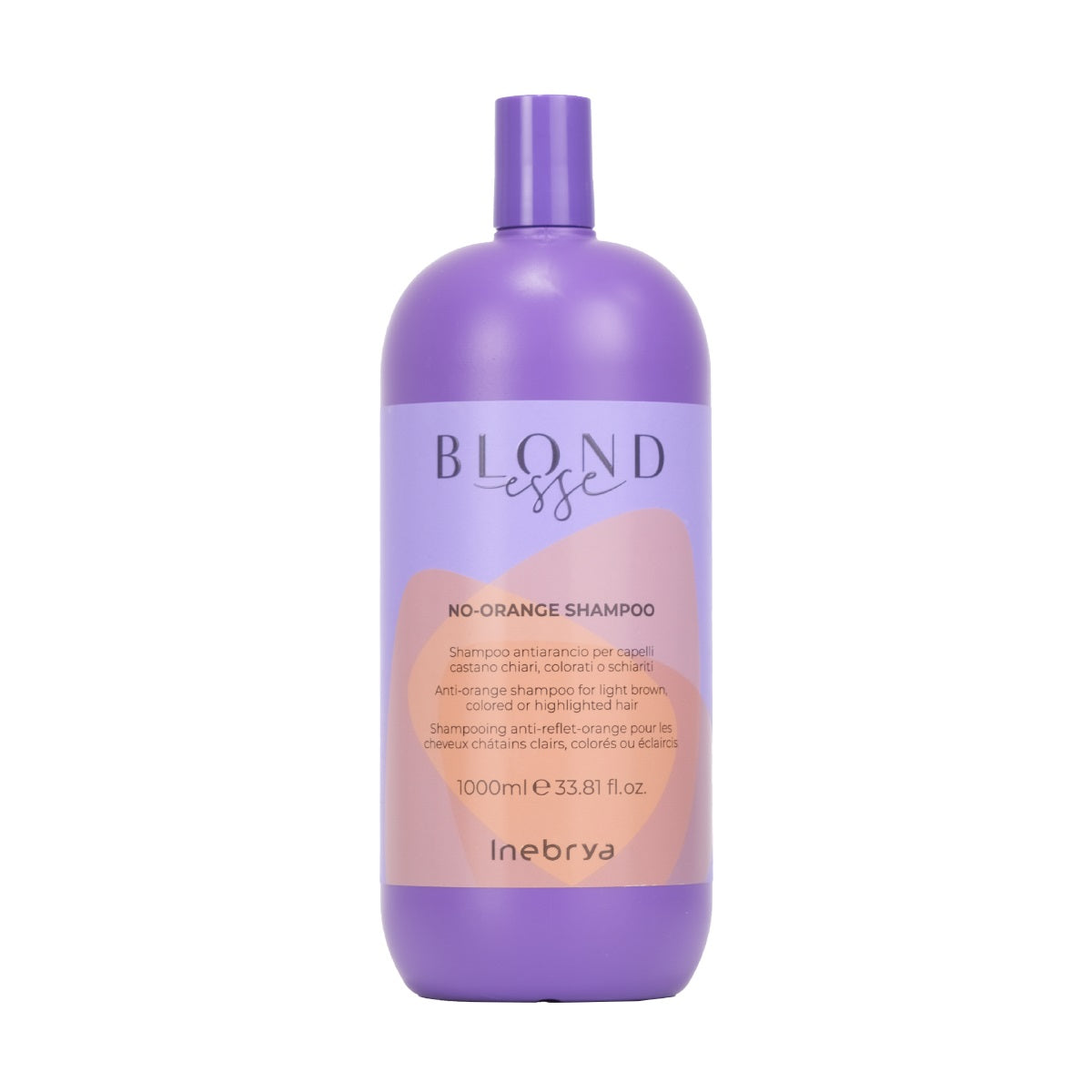 Inebrya Blondesse No Orange Shampoo antiarancio per capelli castano chiari colorati o schiariti 1000 ml
