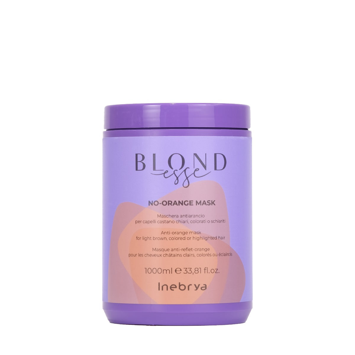 Inebrya Blondesse No Orange Maschera antiarancio per capelli castano chiari colorati o schiariti 1000 ml