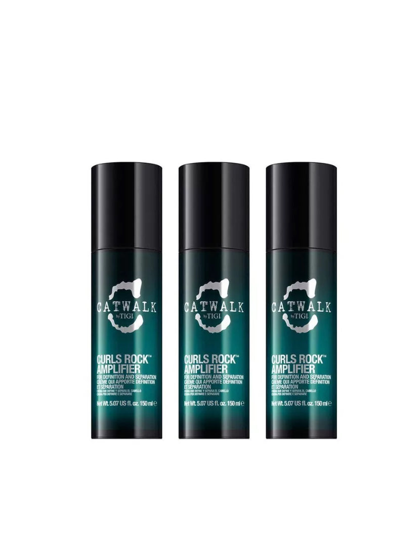 Tigi Catwalk Curlesque Curls Rock Amplifier 150ml 3 PEZZI - amplificatore ricci