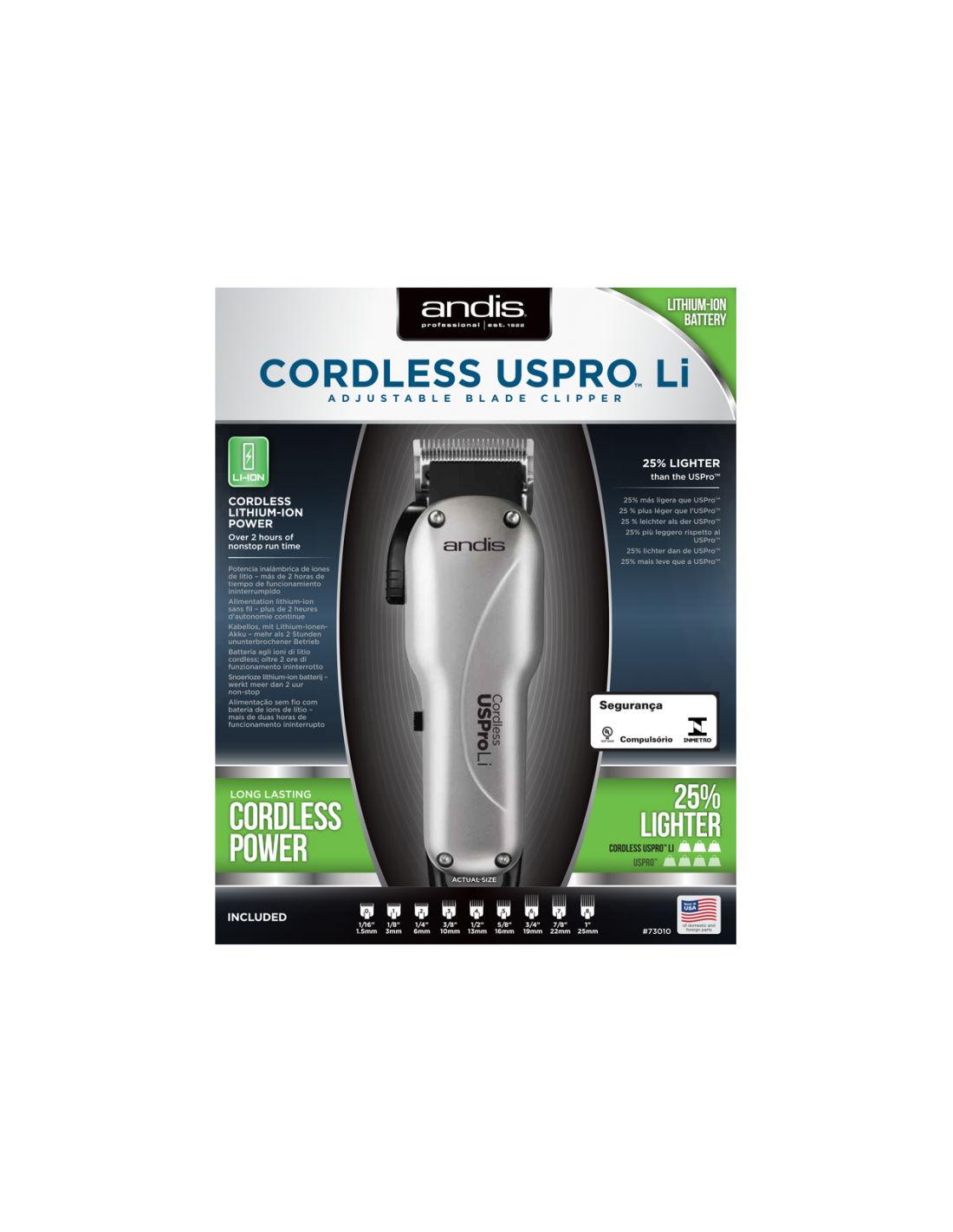 Andis LCL Silver USPRO LI Clipper - Tosatrice Professionale