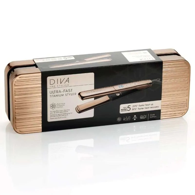 Diva Pro Styling Ultra Fast Piastra Gold Titanium
