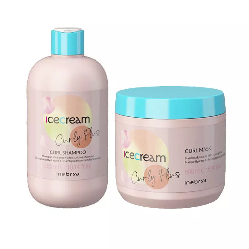 INEBRYA Ice Cream Curly Plus Kit Shampoo 300ml + Mask 500ml