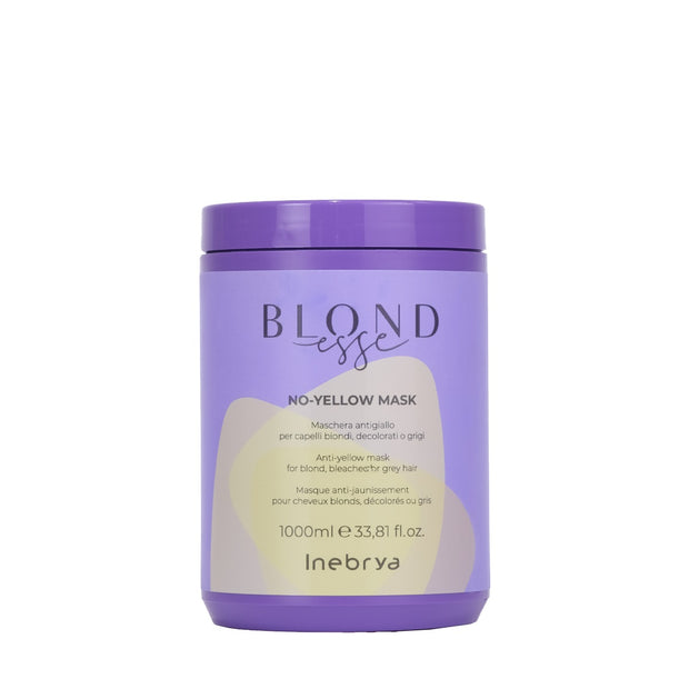 Inebrya Blondesse No Yellow Maschera antigiallo per capelli biondi decolorati o grigi 1000 ml