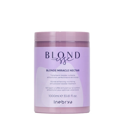 Inebrya Blondesse Blonde Miracle Nectar Maschera idratante perfezionatrice del biondo 1000 ml