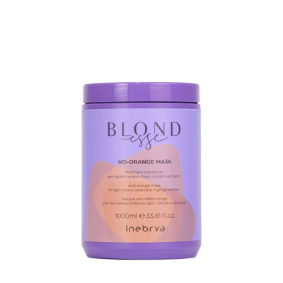 Inebrya Blondesse No Orange  Maschera antiarancio per capelli castano chiari colorati o schiariti  1000 ml