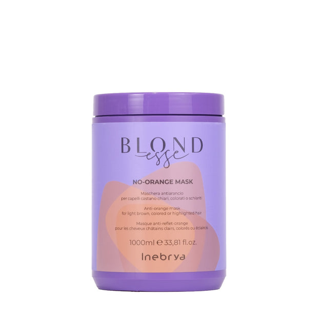 Inebrya Blondesse No Orange  Maschera antiarancio per capelli castano chiari colorati o schiariti  1000 ml
