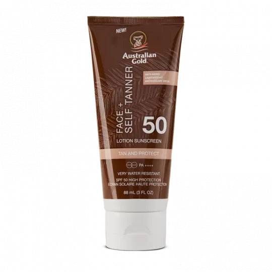 Australian Gold SPF 50 + self tanner lotion