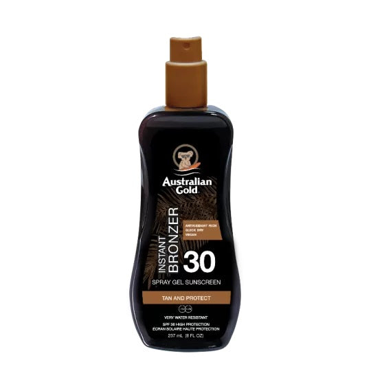 Australian Gold SPF 30 Spray Gel with Bronzer