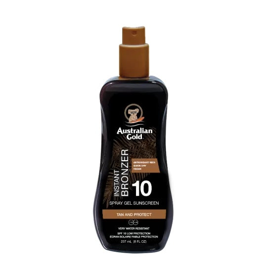 Australian Gold SPF 10 Spray Gel with Bronzer