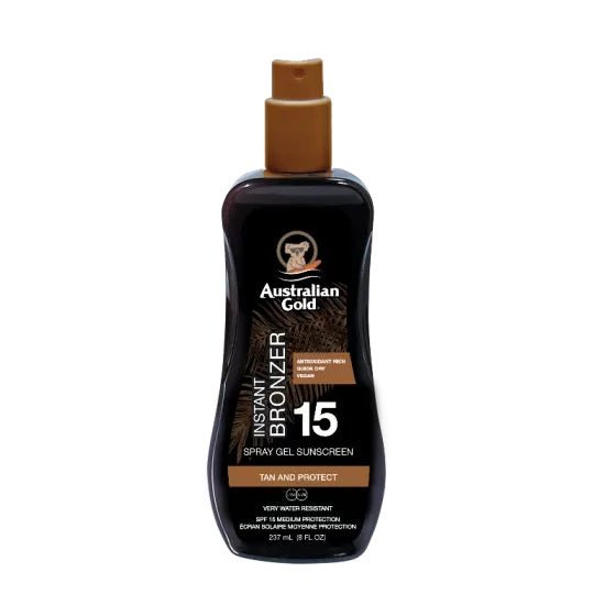 Australian Gold SPF 15 Spray Gel with Bronzer - HairShopXPROTEZIONE SOLARE/PISCINAAUSTRALIAN GOLDHairShopXAUS0600054402720929Australian Gold SPF 15 Spray Gel with Bronzer