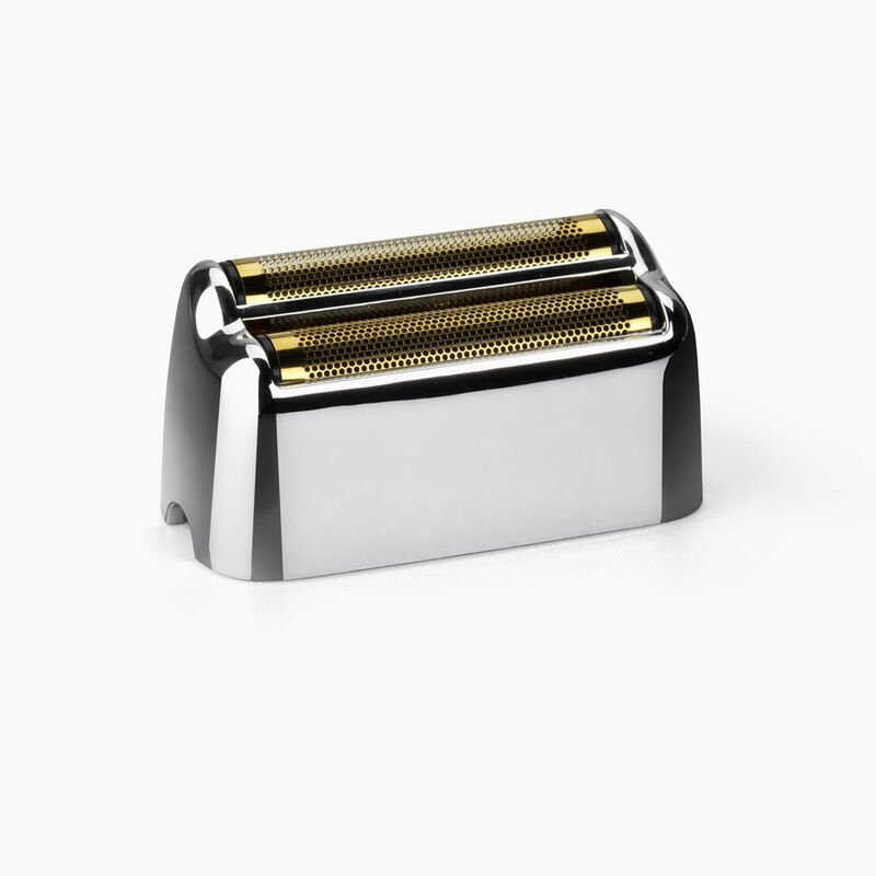 Babyliss Pro 4Artist Double Foil Metal Shaver Silver FXFS2E - HairShopXHairShopXHairShopX10003030050152456Babyliss Pro 4Artist Double Foil Metal Shaver Silver FXFS2E replacement head with dual foils in polished chrome.