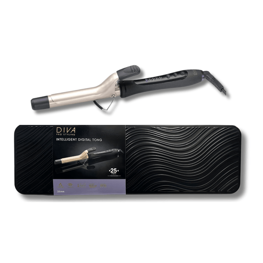 Diva Intelligent Digital Tong - Ferro per capelli - HairShopXFerri ArricciacapelliDiva Pro StylingHairShopXDIV004506041298459125 mmDiva Intelligent Digital Tong - Ferro per capelli