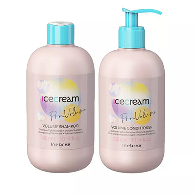 INEBRYA Kit Ice Cream Pro Volume Shampoo 300ml + Conditioner 300ml